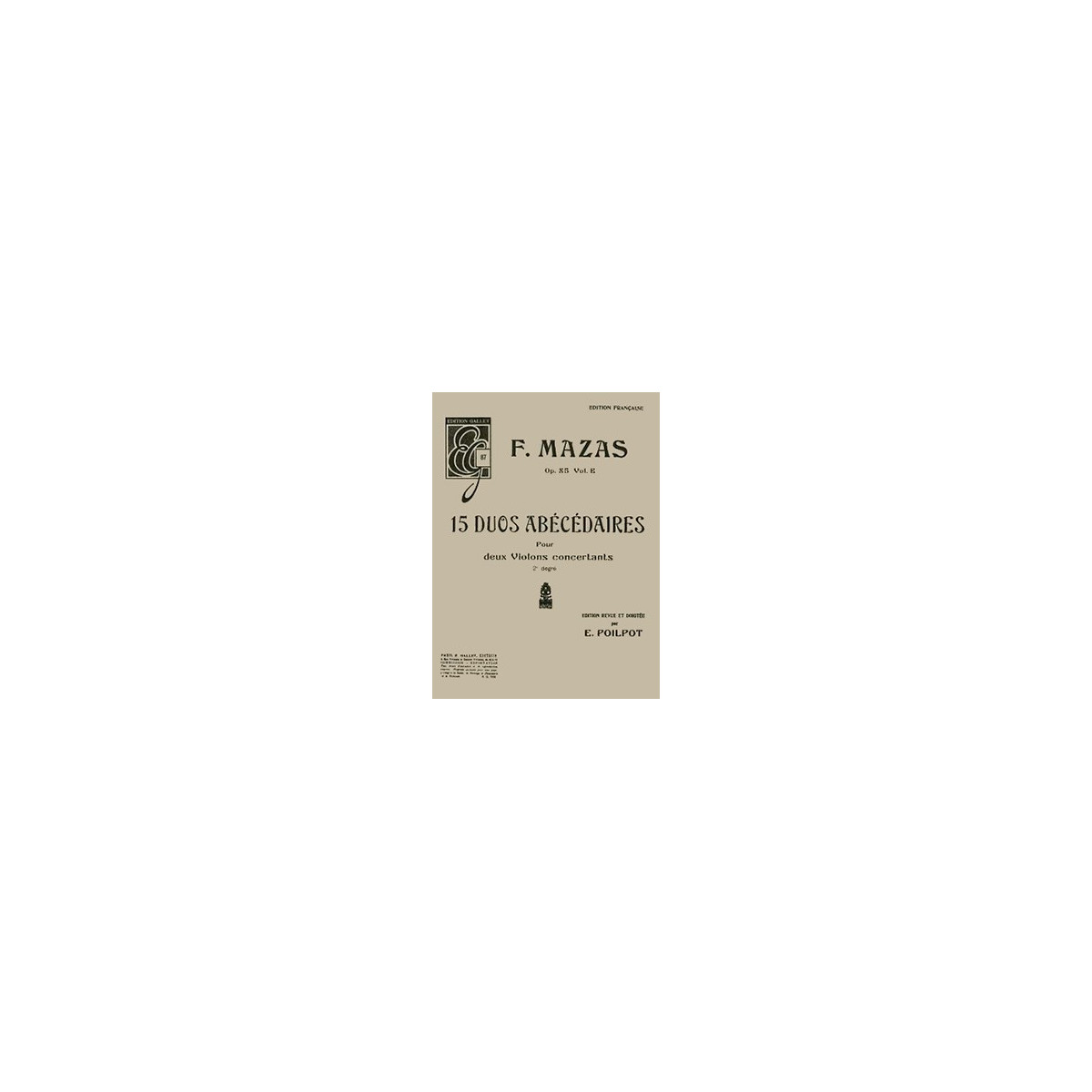 Duos abécédaires (15) Op.85b