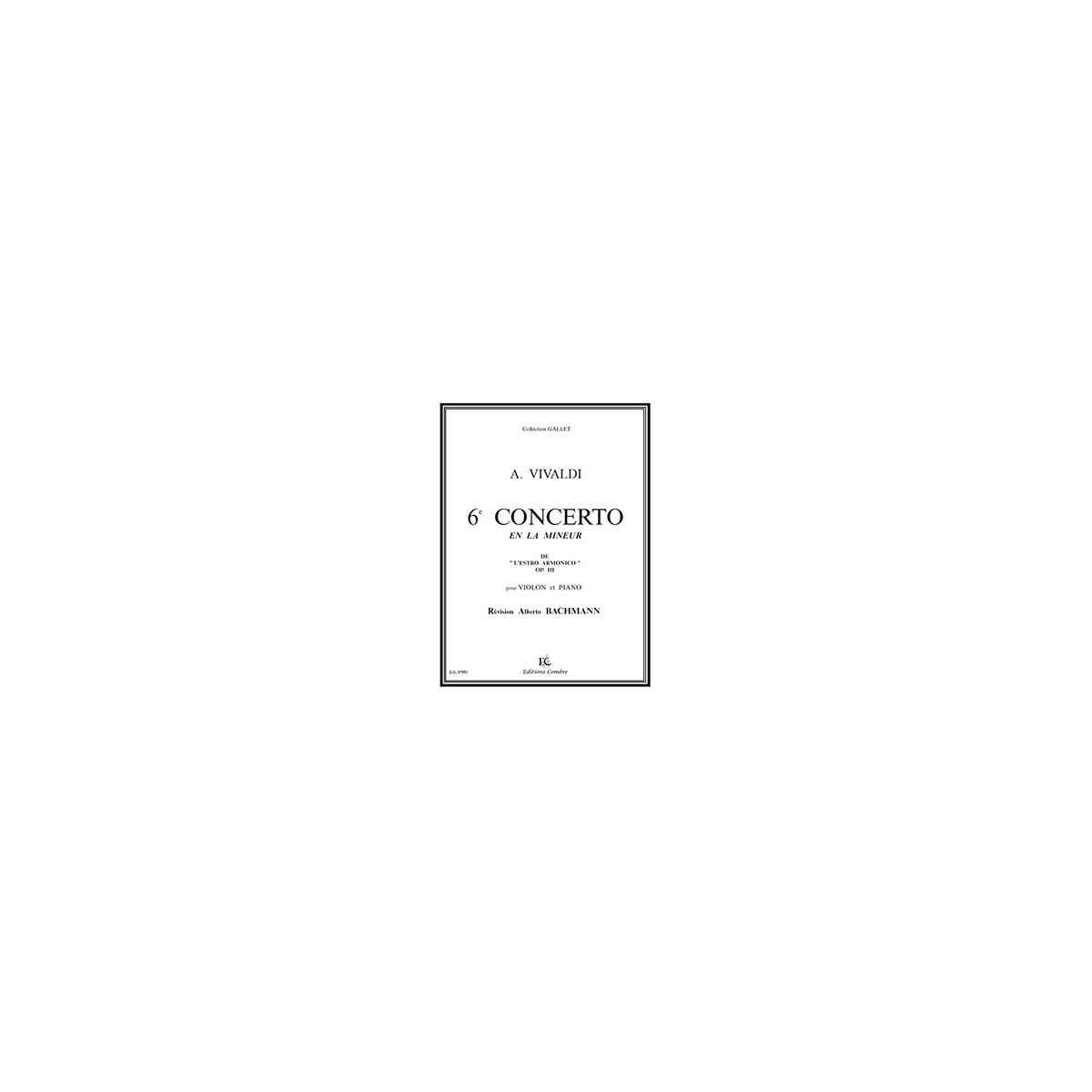 Concerto n°6 en la min. Op.3 Estro Armonico