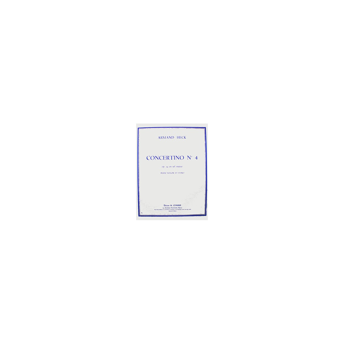Concertino n°4 sol maj. Op.34