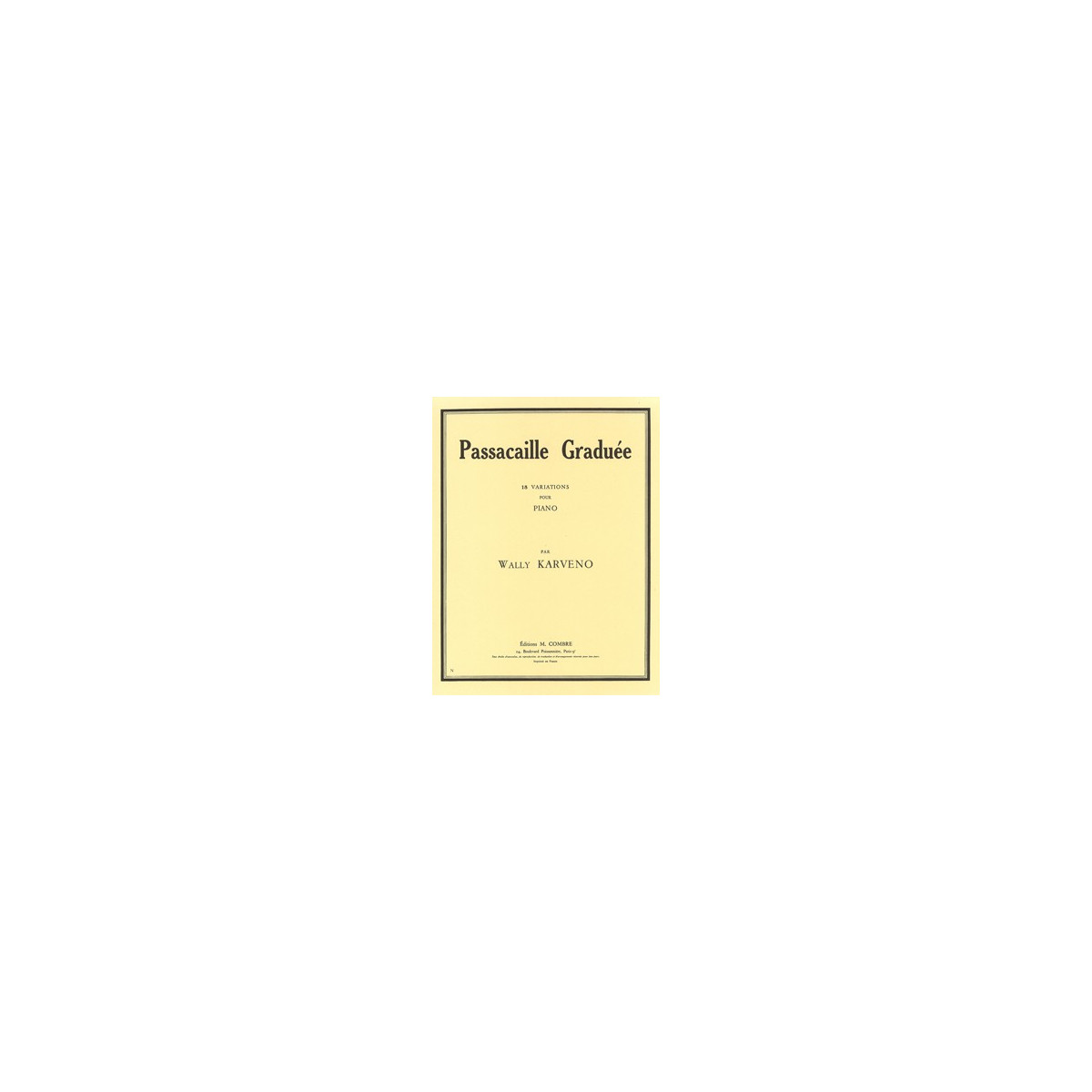 Passacaille graduée (18 variations)
