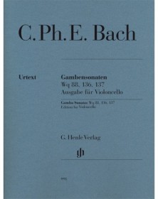 Sonates Pour Viole de Gambe Transcription Pour Violoncelle Wq 88, 136, 137