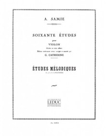 60 Etudes pour Violon - Etudes mélodiques - Samie - Alphonse Leduc