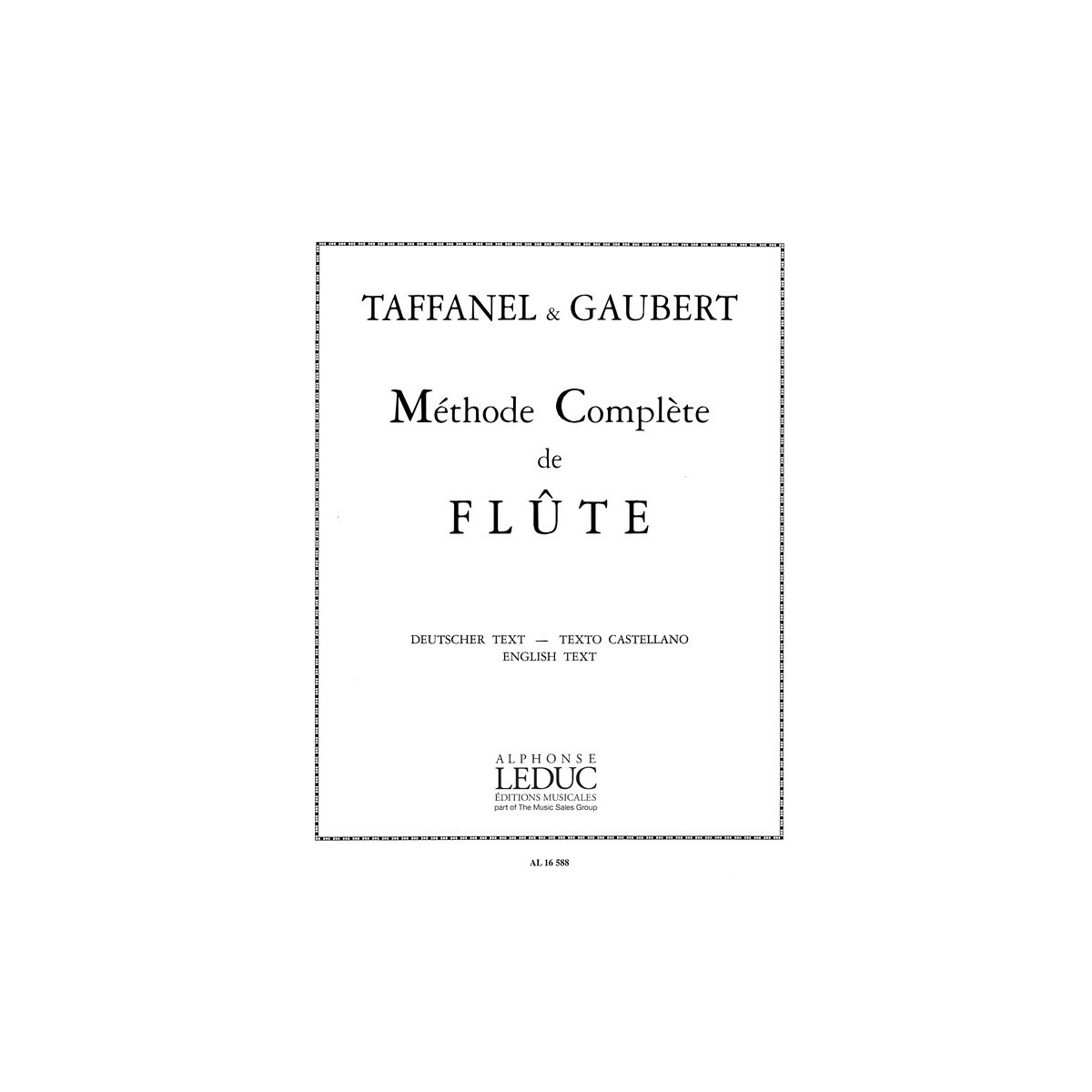 Méthode Complète de Flûte Vol. 1 + Vol. 2 - Taffanel Gaubert