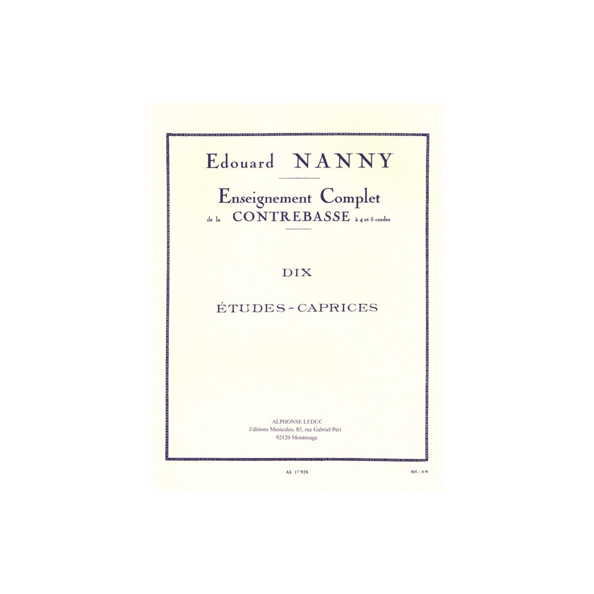 Edouard Nanny : 10 Etudes Caprices