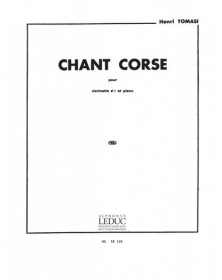 Henri Tomasi : Chant Corse - Clarinette sib et Piano - Alphonse Leduc