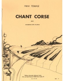Henri Tomasi : Chant Corse Pour Saxophone Alto et Piano