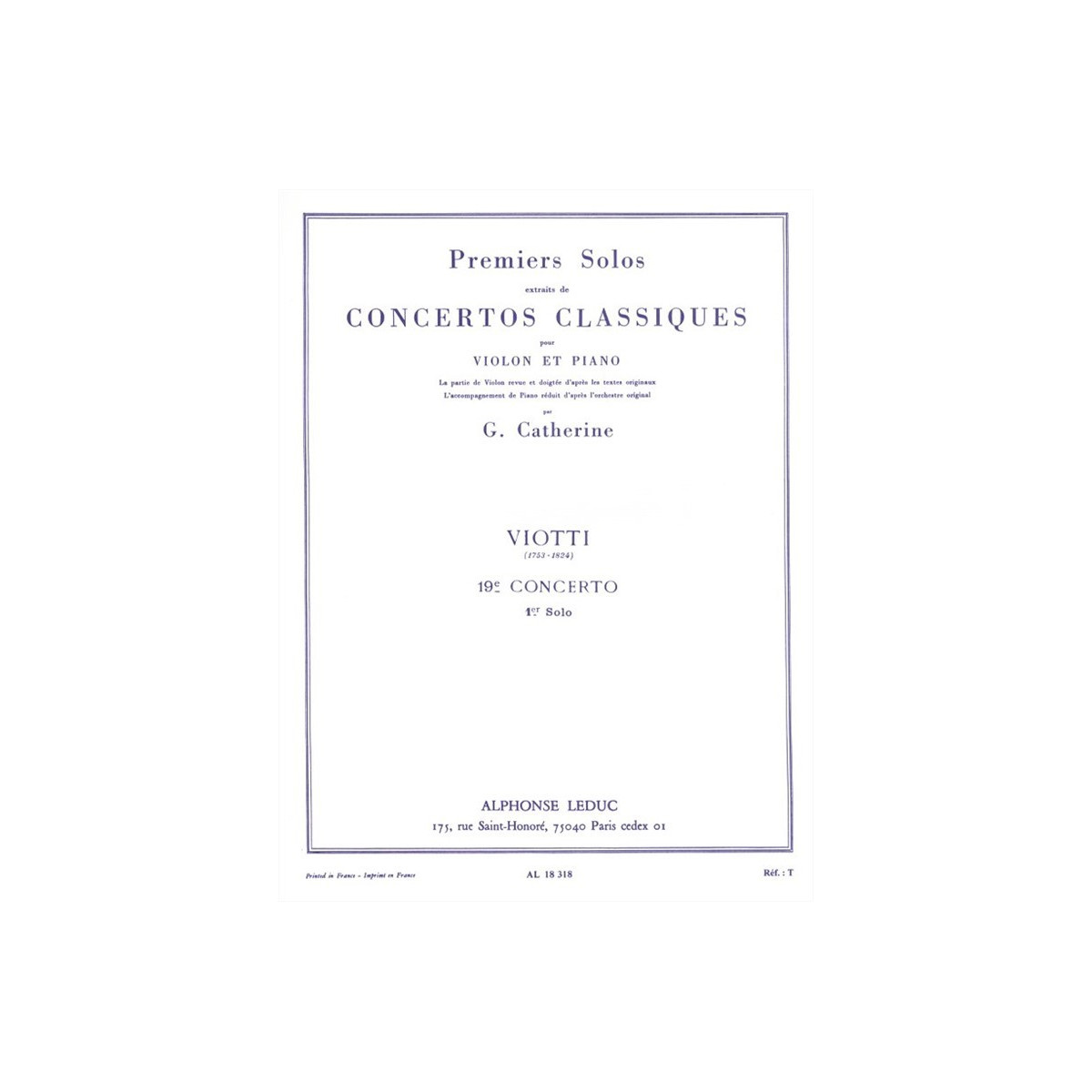 1er solo du Concerto n° 19 - Violon et Piano - Viotti