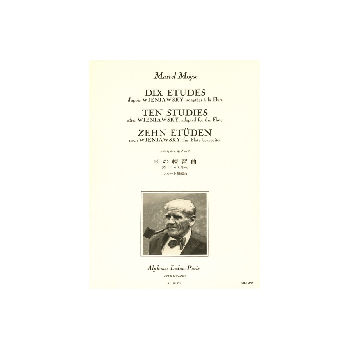 Marcel Moyse : 10 Etudes d'après Wieniawsky - éditions Alphonse Leduc