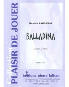 Maurice Faillenot : Balladina Partition pour Flûte Traversière et Piano