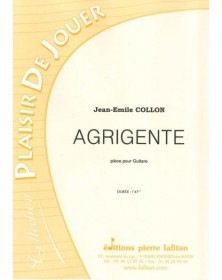 Agrigente - Pièce pour Guitare - Jean-Emile Collon - Lafitan