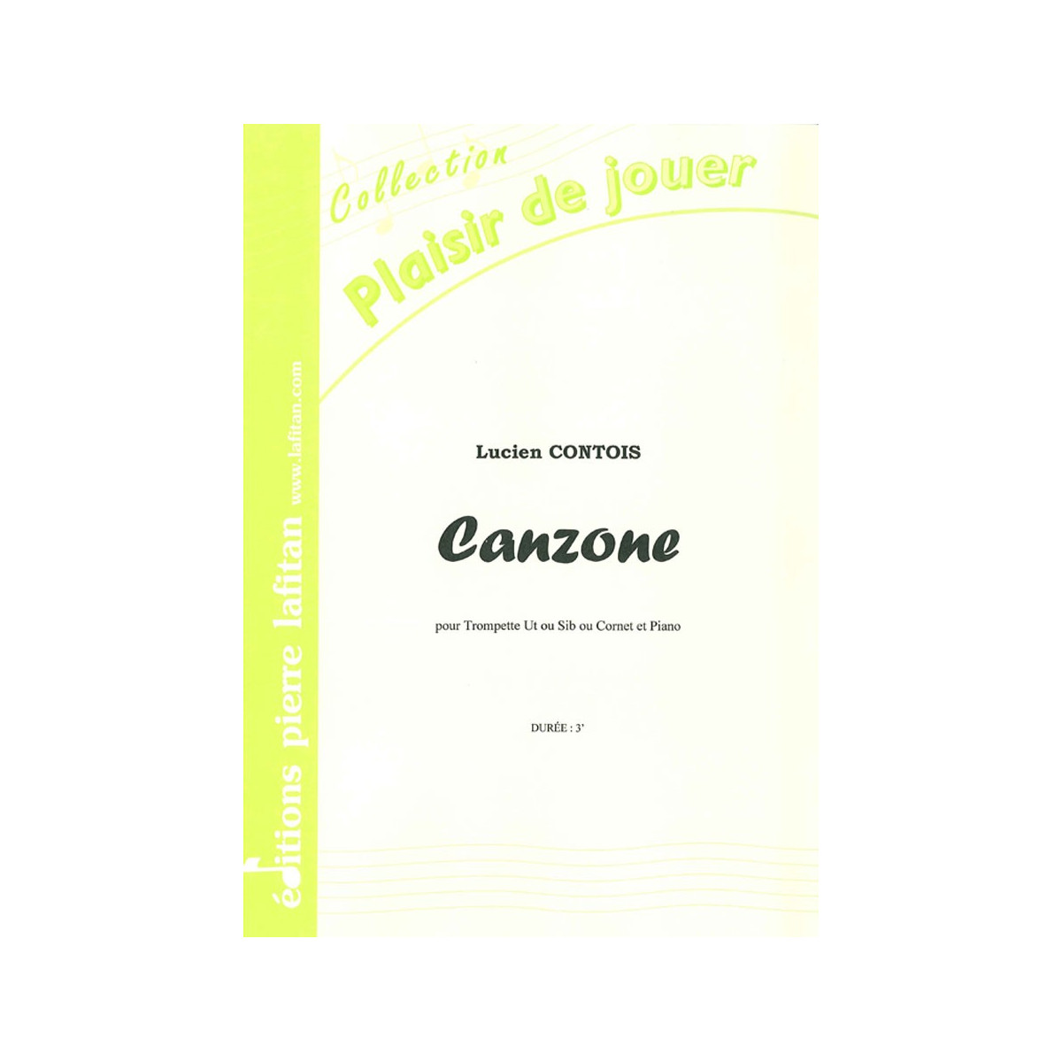 Lucien Contois : Canzone Pour Trompette - Editions Pierre Lafitan