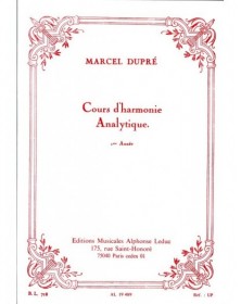 Cours D'Harmonie Analytique 1ere Annee