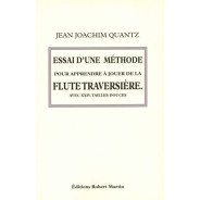 Essai d'une méthode pour apprendre à jouer de la flûte traversière (1752) - QUANTZ | Zurfluh