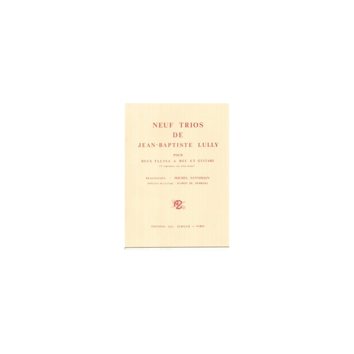 Neuf Trios Jean-Baptiste Lully