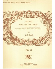 Les Airs pour viole de gambe - BACH Johann-Sebastien/CHARBONNIER Jean-Louis | Zurfluh