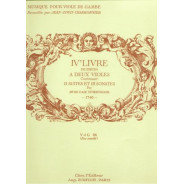 4ème livre de pièces à 2  violes - CAIX D'HERVELOIS (DE) Louis/CHARBONNIER Jean-Louis | Zurfluh