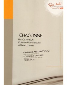 Chaconne de Vitali flûte à bec alto et basse continue - GAUTHIER Dominique/CAZES Pierre | Zurfluh