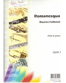 Maurice Faillenot : Romanesqua Partition pour Flûte Traversière et Piano
