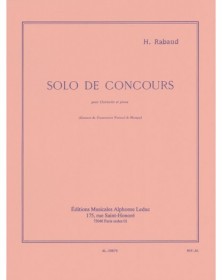 Henri Rabaud : Solo De Concours Pour Clarinette et Piano