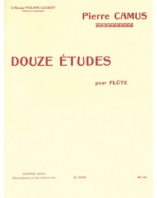 Pierre Camus : 12 Etudes pour Flûte - éditions Alphonse Leduc