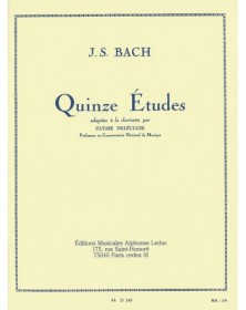 Bach : 15 Études pour Clarinette - éditions Alphonse Leduc