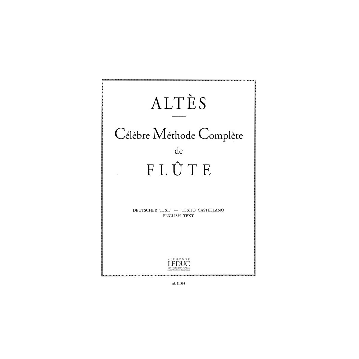 Joseph-Henri Altès : Célèbre méthode complète de flûte , vol. 2