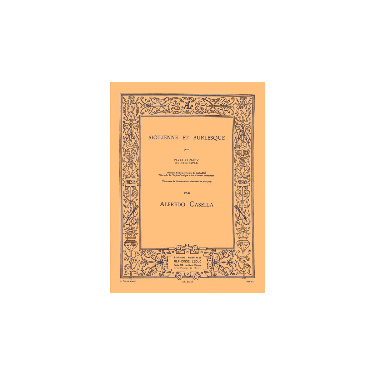 Sicilienne et Burlesque - Flute et Piano - Alfredo Casella - Alphonse Leduc