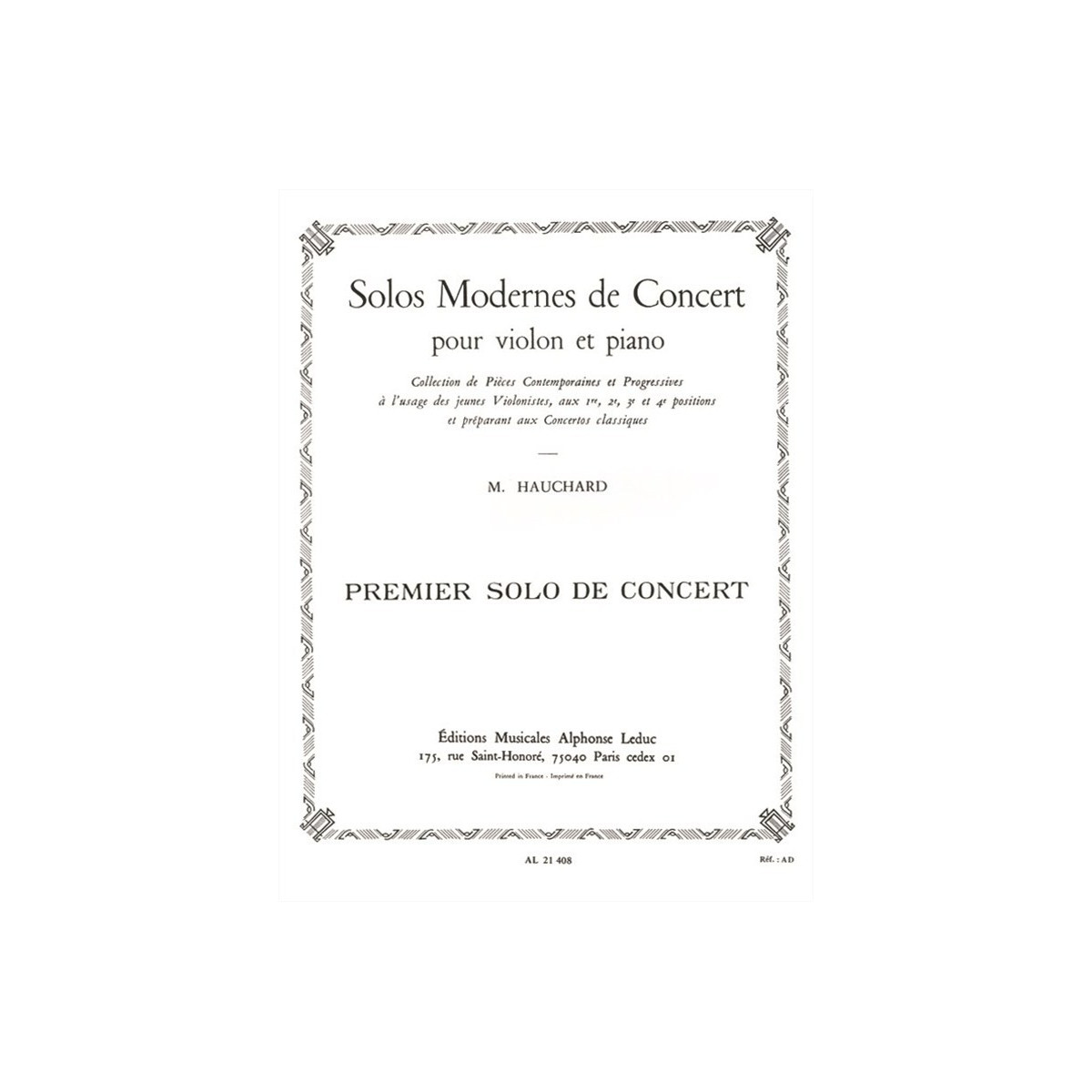 Solo Moderne De Concert N01