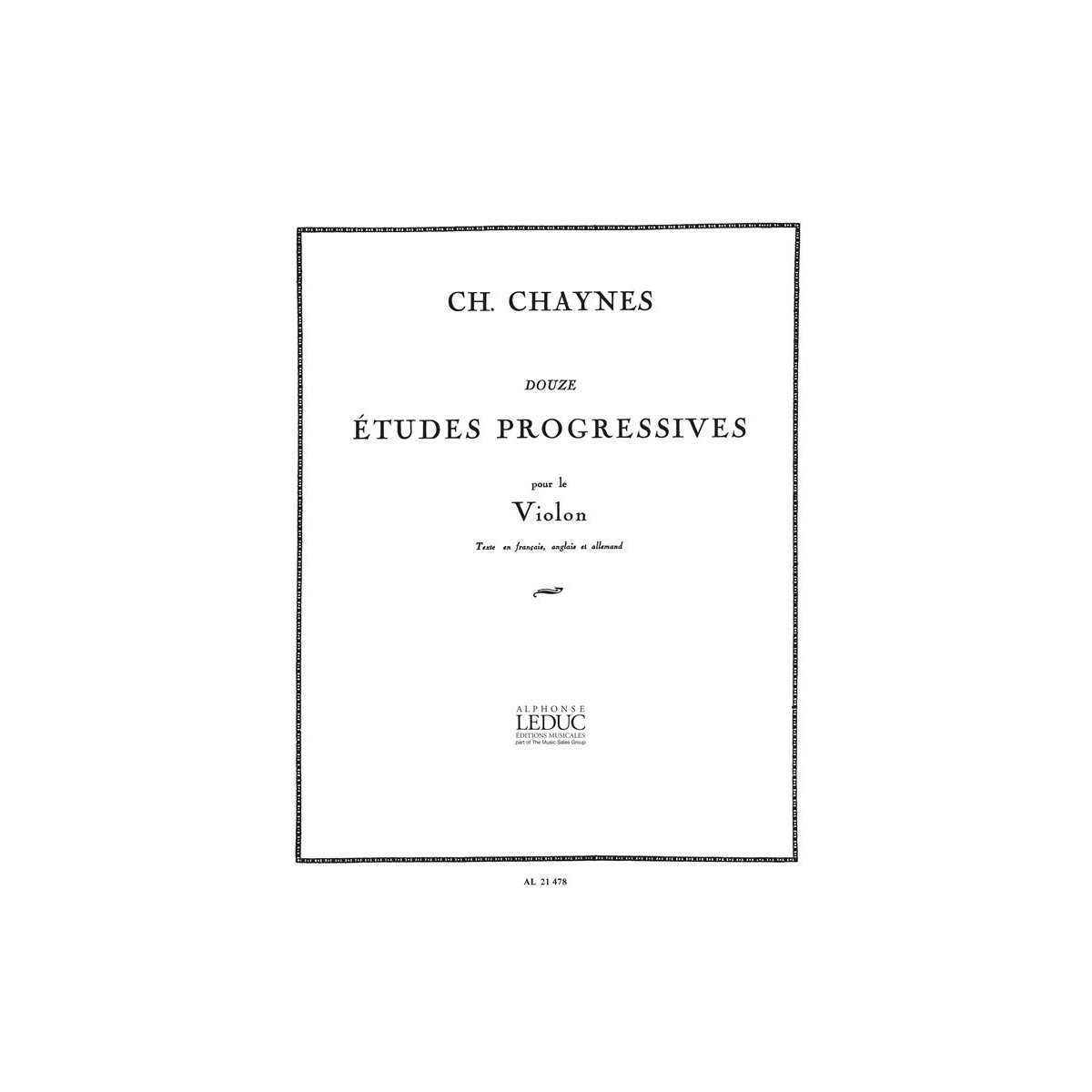 Chaynes : 12 Etudes Progressives