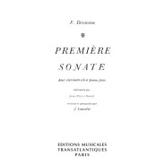 François Devienne : (1ère) Première Sonate pour Clarinette sib et Piano