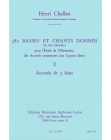 380 Basses et Chants Donnés Vol. 1A - Henri Challan - Alphonse Leduc