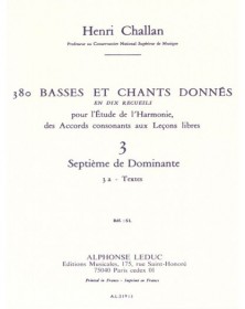 380 Basses et Chants Donnés Vol. 3A - Henri Challan - Alphonse Leduc