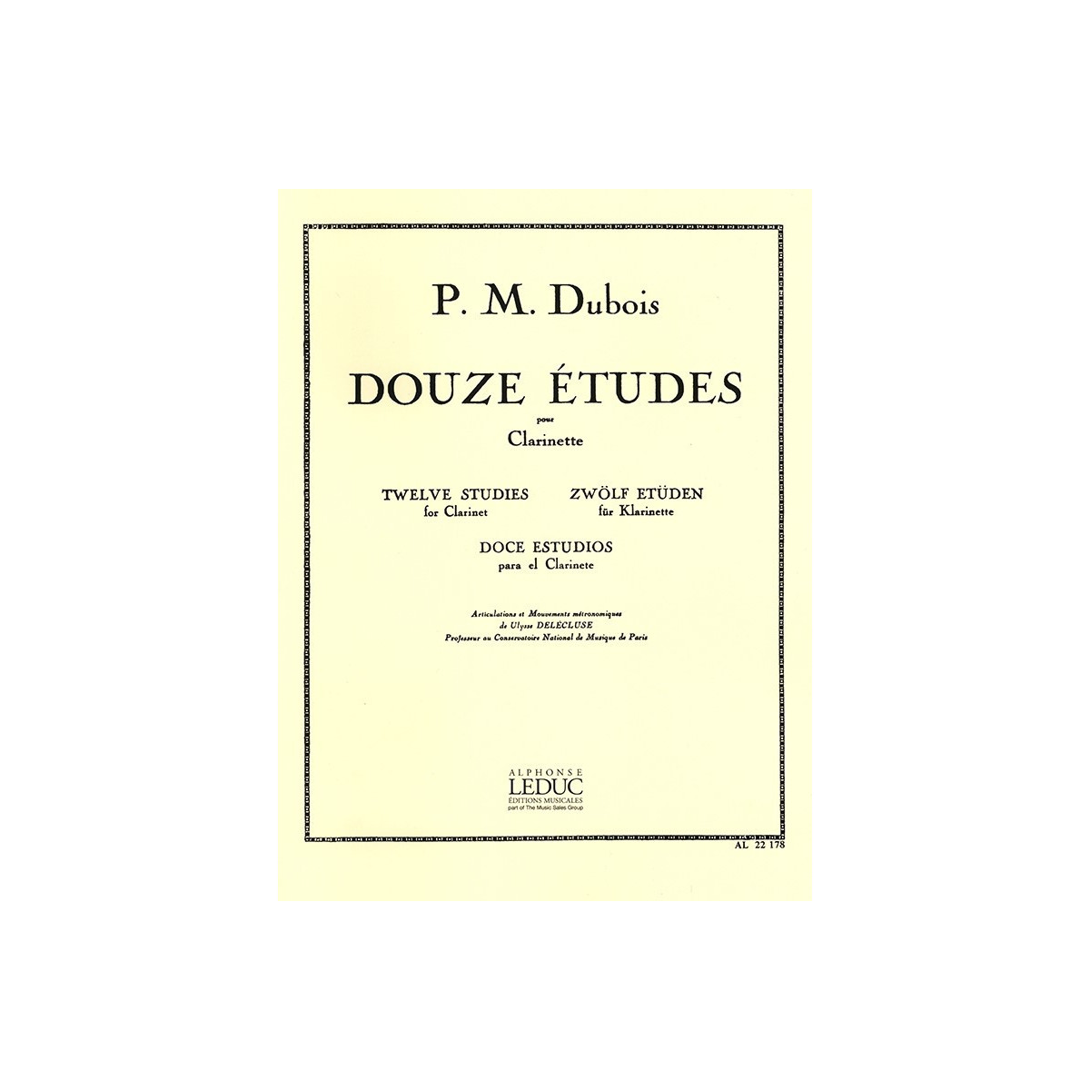 Pierre-Max Dubois : 12 Etudes pour clarinette