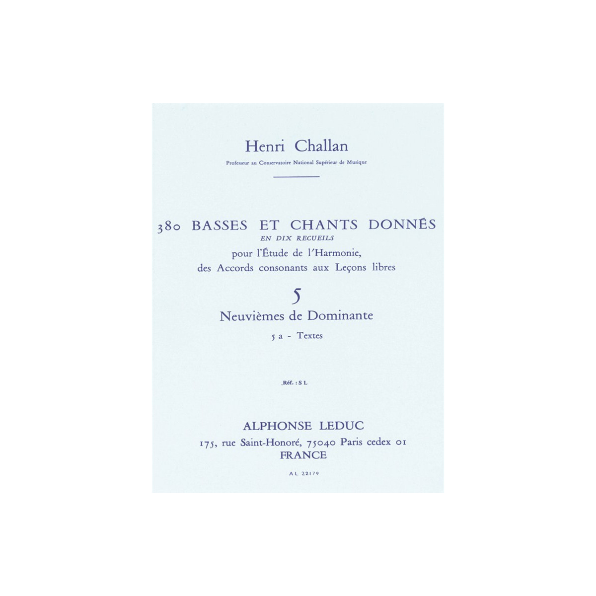380 Basses et Chants Donnés Vol. 5A