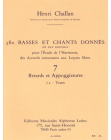 Henri Challan : 380 Basses et Chants Donnés Vol. 7A - Textes