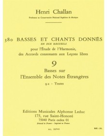Henri Challan : 380 Basses et Chants Donnés Vol. 9A
