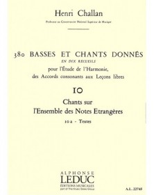 380 Basses et Chants Donnés Vol. 10A - Henri Challan
