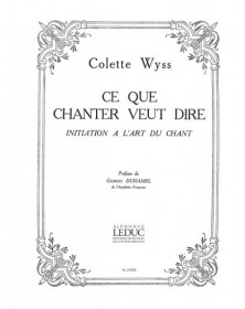 Ce que chanter veut dire