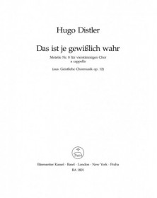 Das ist je gewisslich wahr