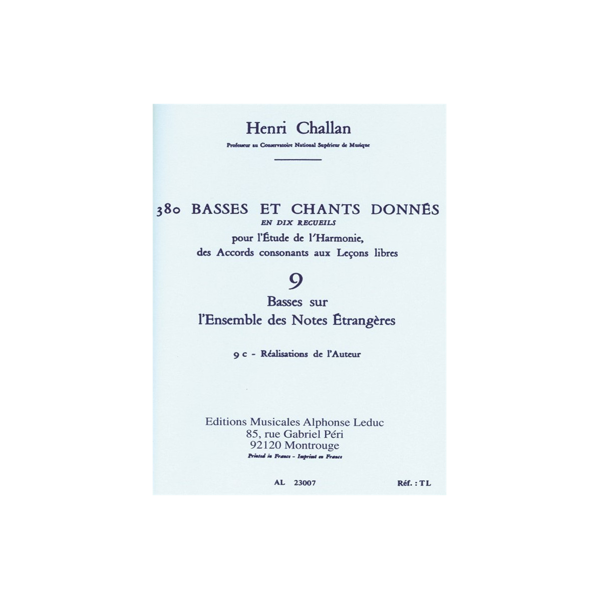 380 Basses et Chants Donnés Vol. 9C