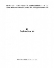 Drei schone Dinge sind