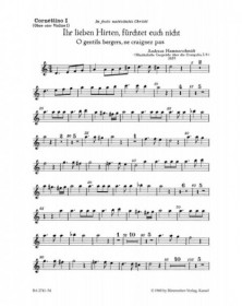 Ihr lieben Hirten, furchtet...