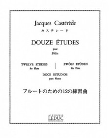 Douze (12) Etudes pour Flûte - Jacques Castérède - Alphonse Leduc