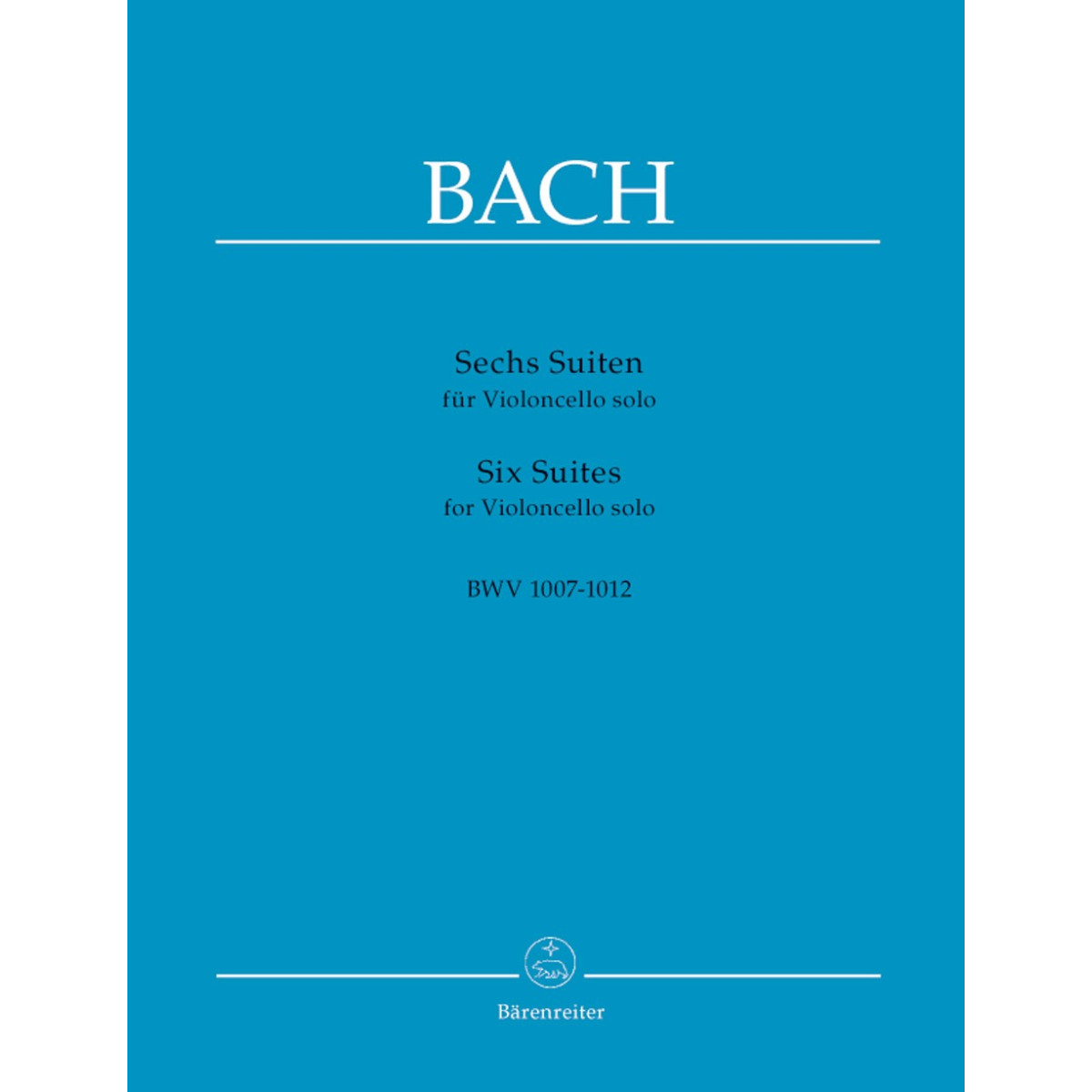 JS BACH - 6 Suites pour Violoncelle Seul BWV 1007-1012 - Barenreiter - BA320 - 9790006401390