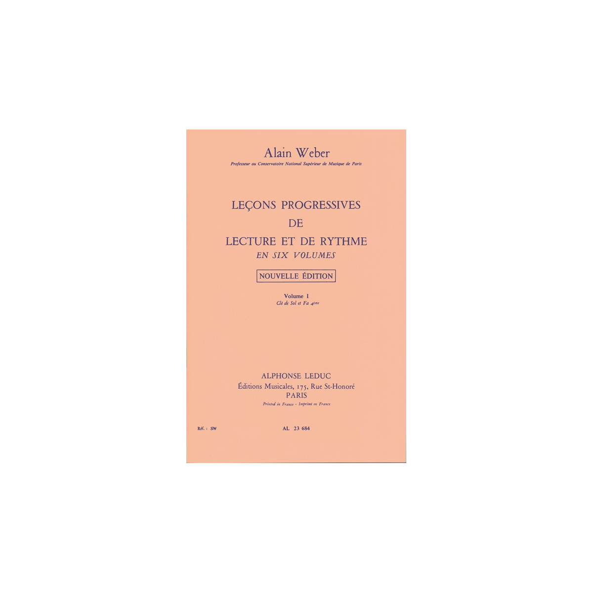 Alain Weber : Leçons Progressives de Lecture et Rythme Vol. 1