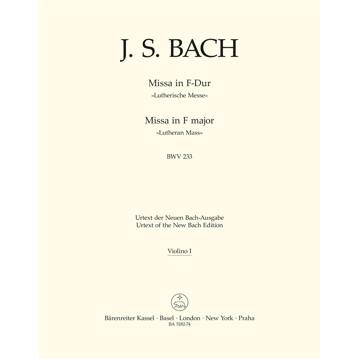 Mass in F major BWV 233 Lutheran Mass 1