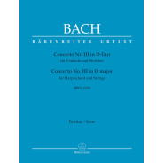 JS Bach : Concerto pour Clavecin N° 3 BWV 1054 - Conducteur