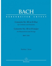 JS Bach : Concerto pour Clavecin N° 3 BWV 1054 - Conducteur
