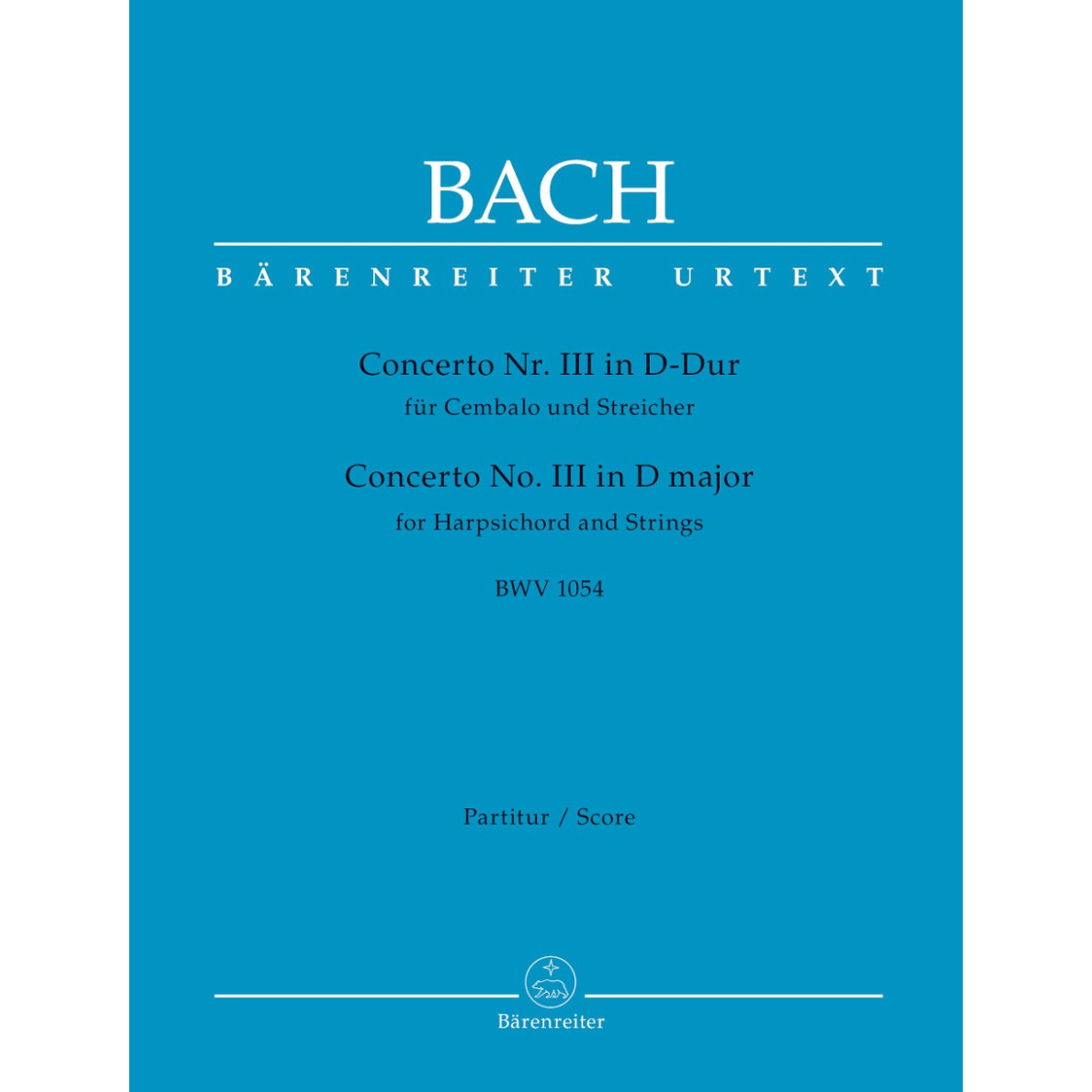 JS Bach : Concerto pour Clavecin N° 3 BWV 1054 - Conducteur