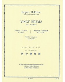 20 Vingt Etudes pour Timbales - Jacques Delécluse - Alphonse Leduc